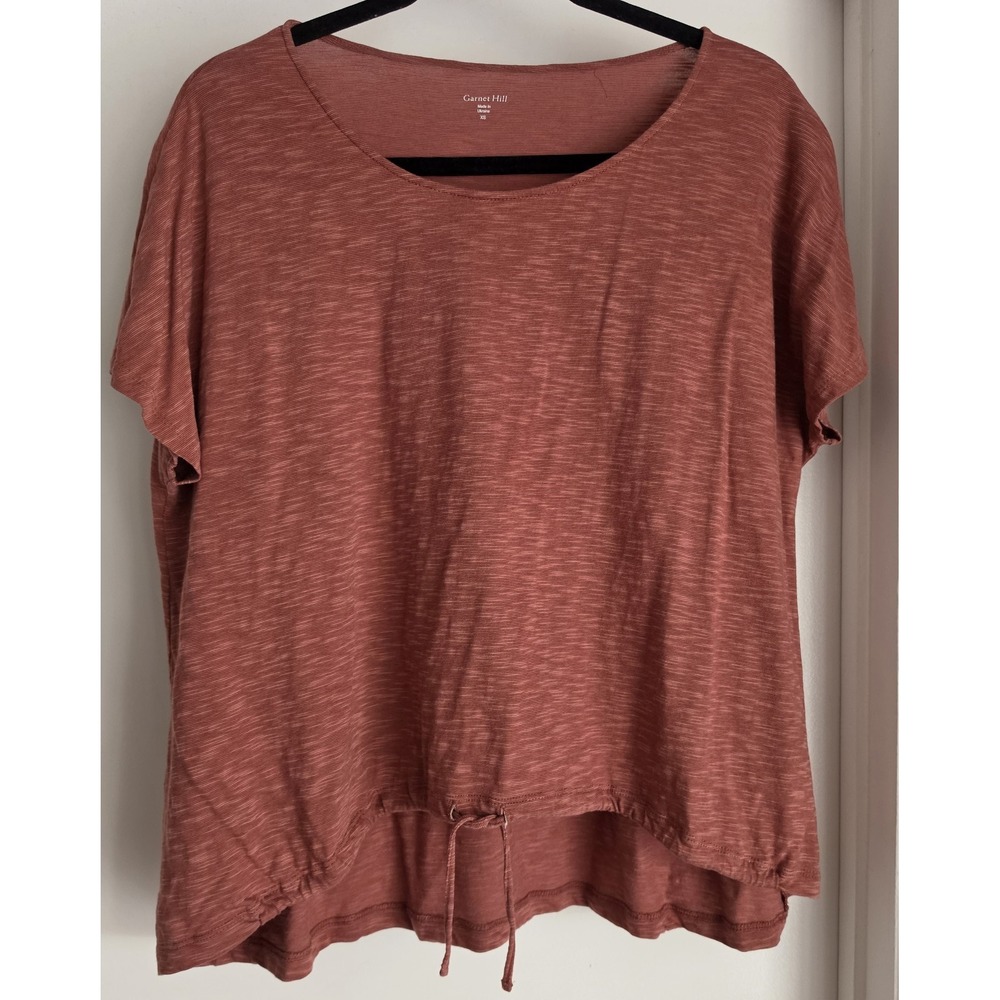 Garnet Hill SET Blouse Pants XS Terracotta Loungewear SET